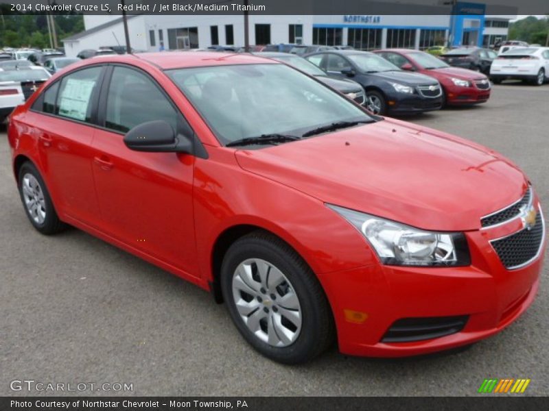 Red Hot / Jet Black/Medium Titanium 2014 Chevrolet Cruze LS