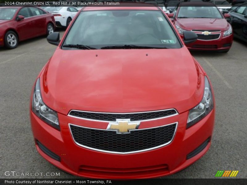 Red Hot / Jet Black/Medium Titanium 2014 Chevrolet Cruze LS