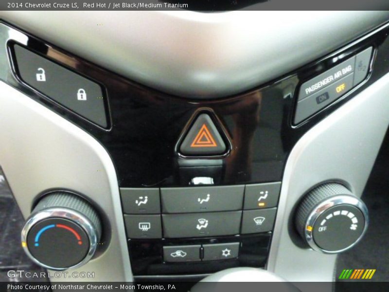 Red Hot / Jet Black/Medium Titanium 2014 Chevrolet Cruze LS
