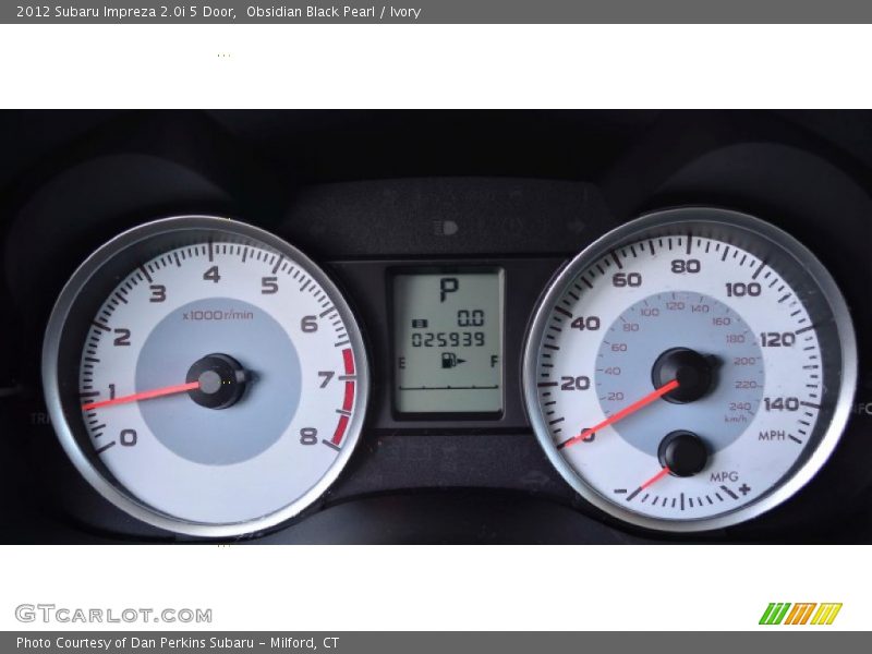 Obsidian Black Pearl / Ivory 2012 Subaru Impreza 2.0i 5 Door