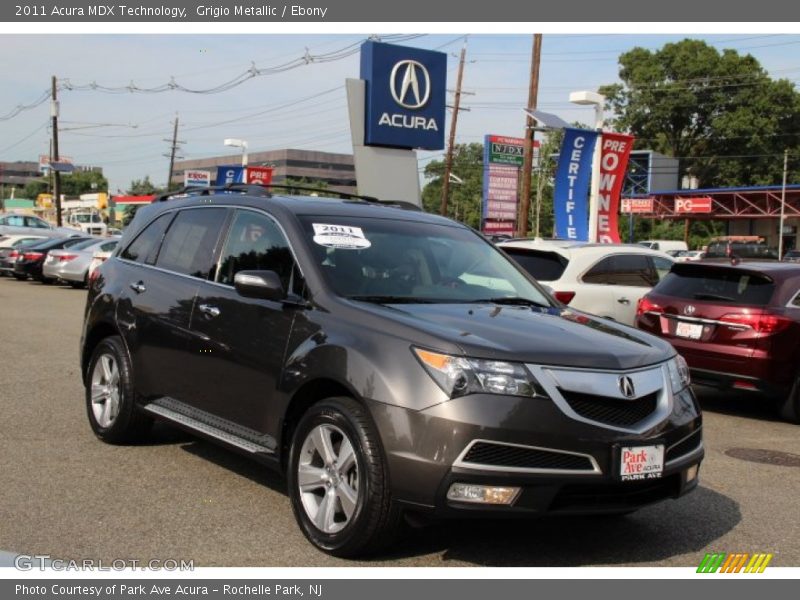 Grigio Metallic / Ebony 2011 Acura MDX Technology