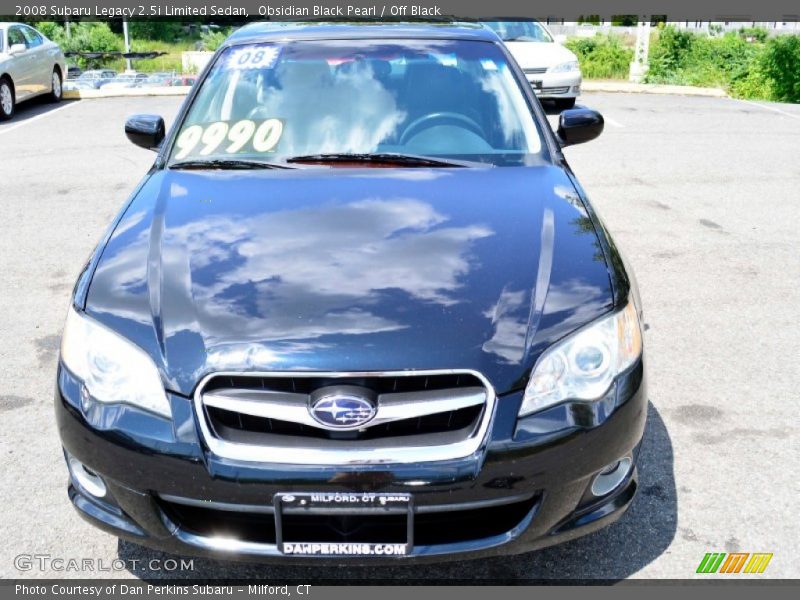 Obsidian Black Pearl / Off Black 2008 Subaru Legacy 2.5i Limited Sedan