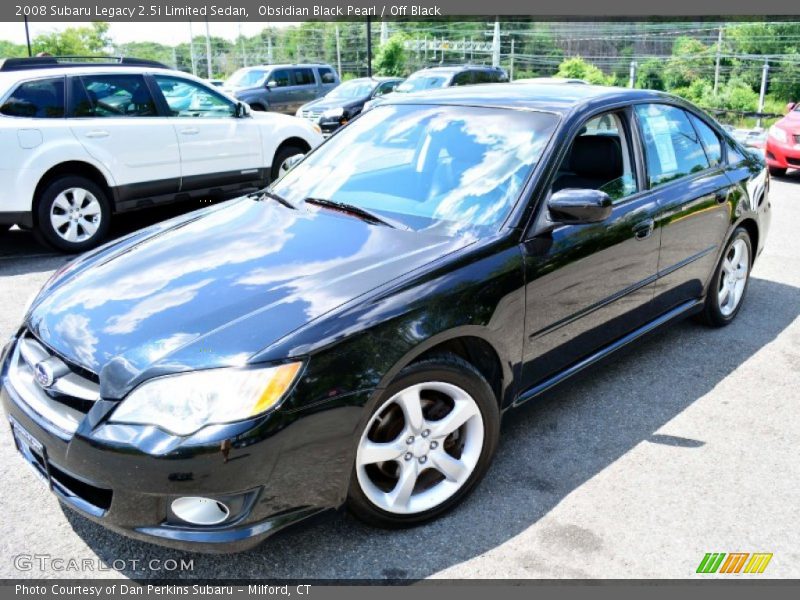 Obsidian Black Pearl / Off Black 2008 Subaru Legacy 2.5i Limited Sedan