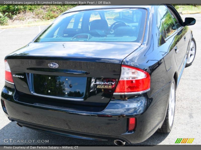 Obsidian Black Pearl / Off Black 2008 Subaru Legacy 2.5i Limited Sedan
