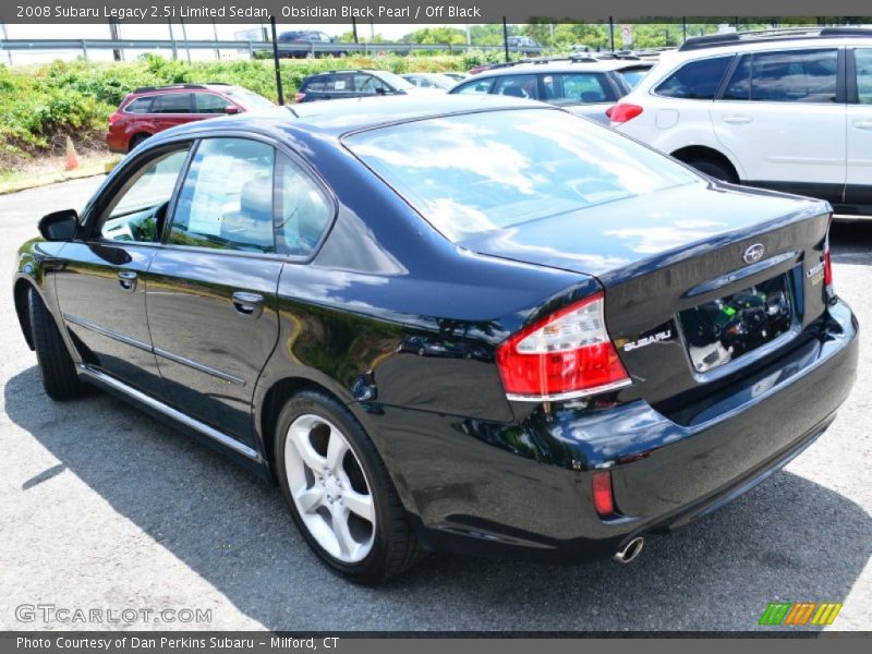 Obsidian Black Pearl / Off Black 2008 Subaru Legacy 2.5i Limited Sedan