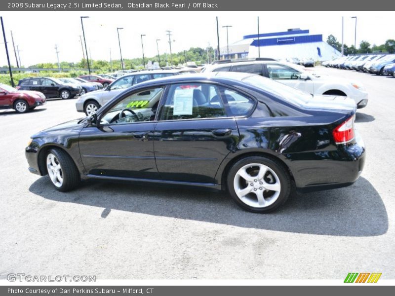 Obsidian Black Pearl / Off Black 2008 Subaru Legacy 2.5i Limited Sedan