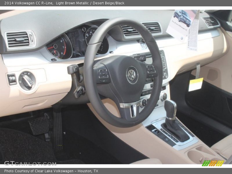 Light Brown Metallic / Desert Beige/Black 2014 Volkswagen CC R-Line