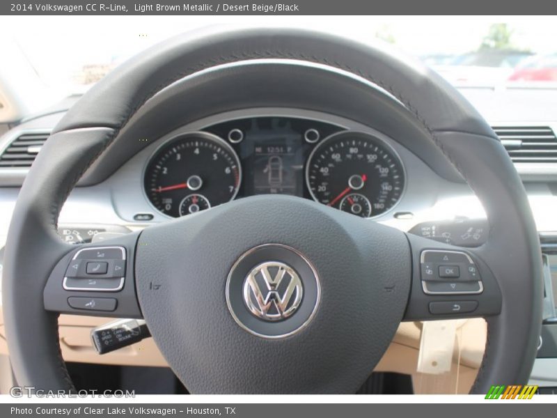 Light Brown Metallic / Desert Beige/Black 2014 Volkswagen CC R-Line