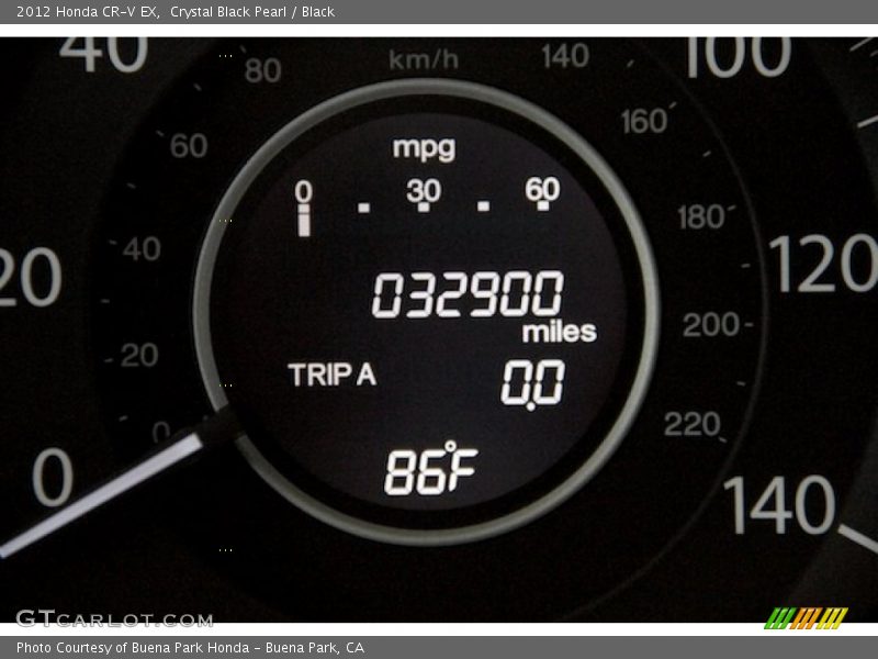 Crystal Black Pearl / Black 2012 Honda CR-V EX