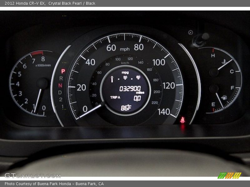 Crystal Black Pearl / Black 2012 Honda CR-V EX