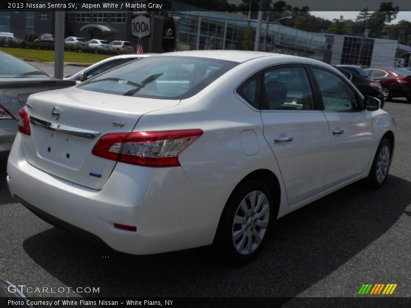 Aspen White / Marble Gray 2013 Nissan Sentra SV