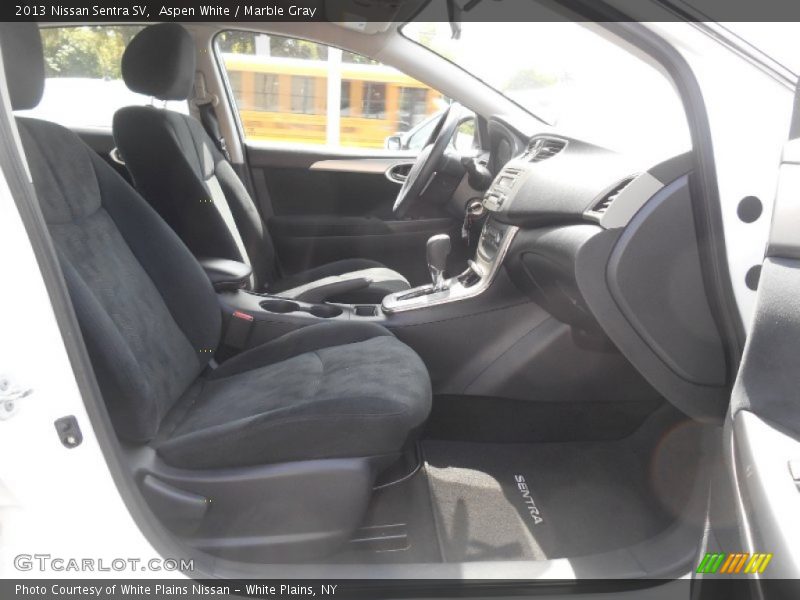 Aspen White / Marble Gray 2013 Nissan Sentra SV