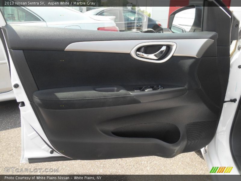 Aspen White / Marble Gray 2013 Nissan Sentra SV