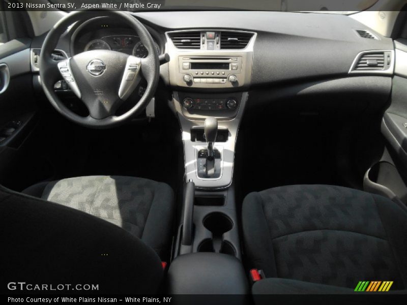 Aspen White / Marble Gray 2013 Nissan Sentra SV
