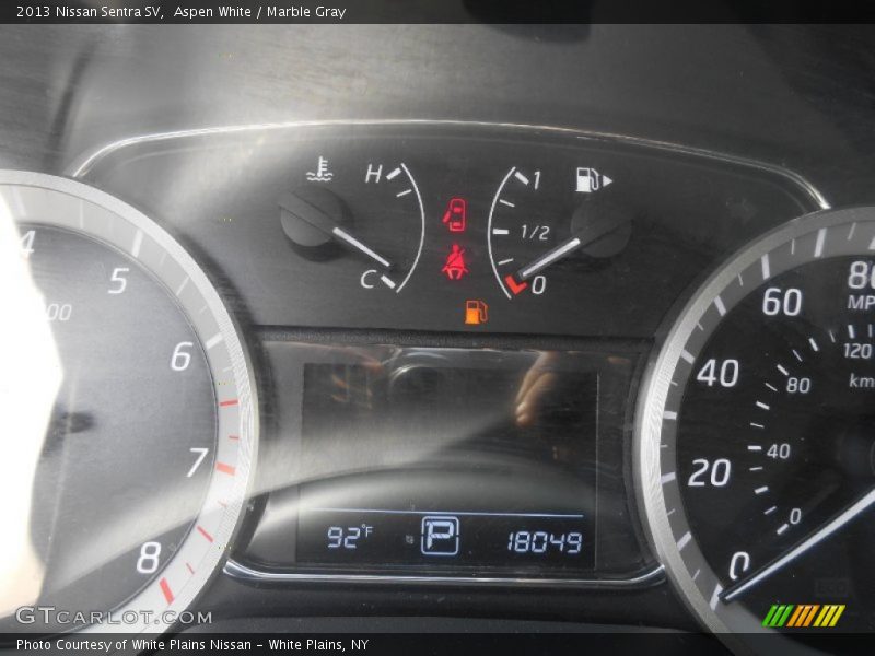 Aspen White / Marble Gray 2013 Nissan Sentra SV