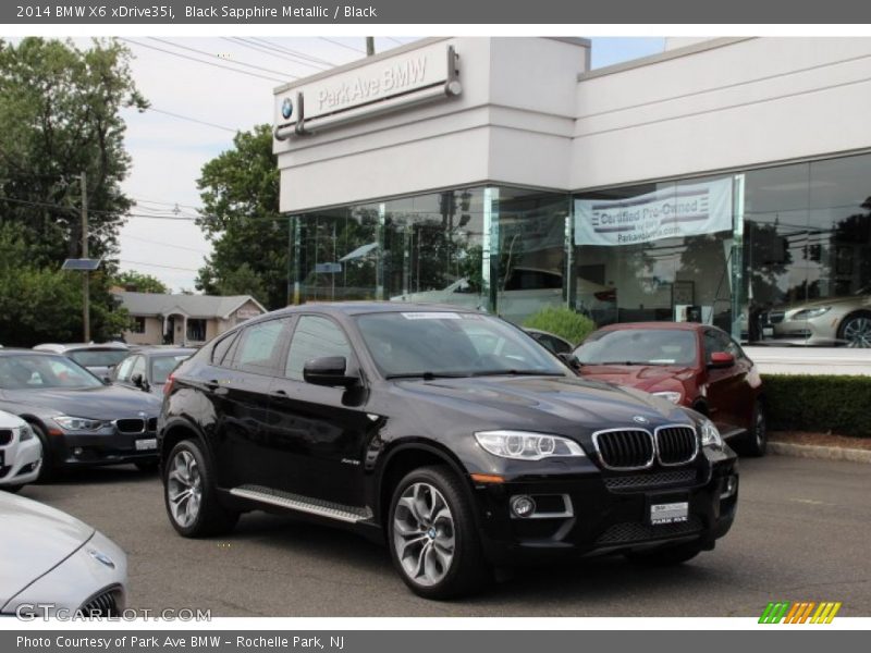 Black Sapphire Metallic / Black 2014 BMW X6 xDrive35i