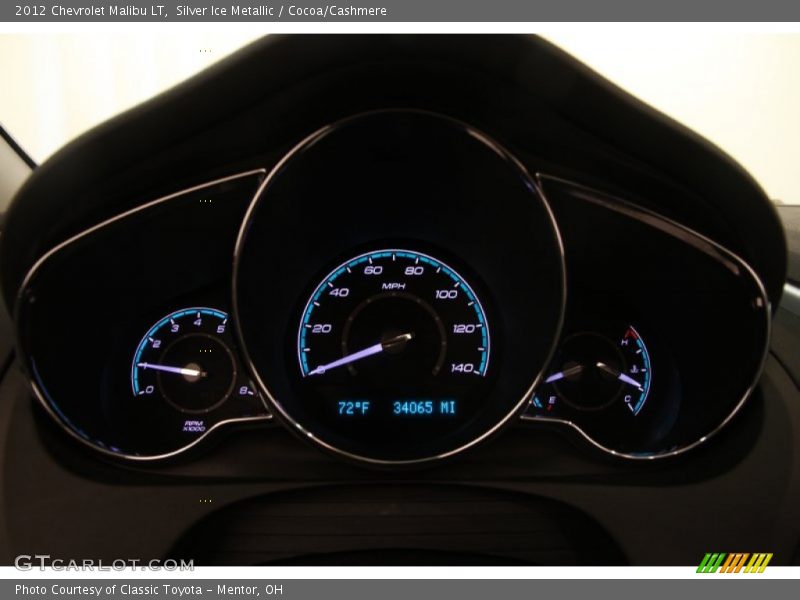 Silver Ice Metallic / Cocoa/Cashmere 2012 Chevrolet Malibu LT
