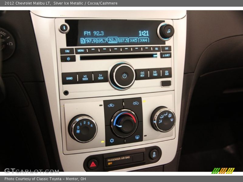 Silver Ice Metallic / Cocoa/Cashmere 2012 Chevrolet Malibu LT