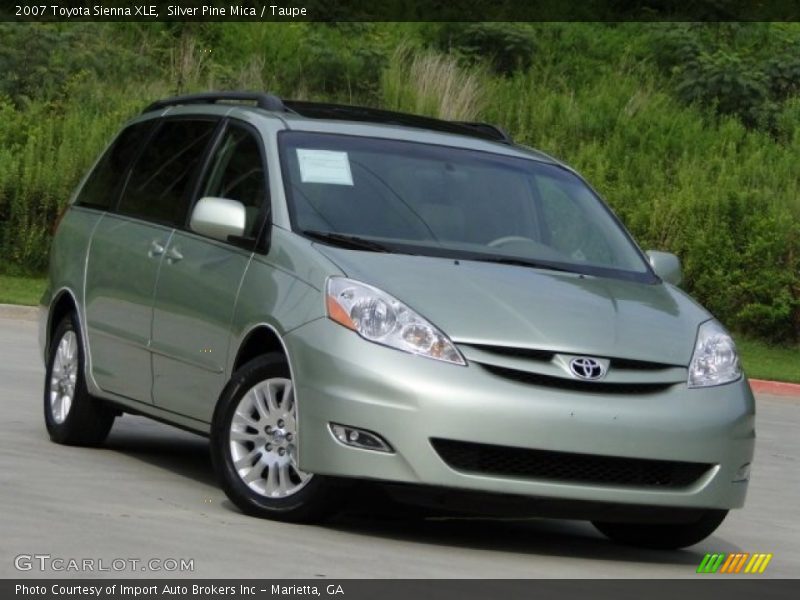 Silver Pine Mica / Taupe 2007 Toyota Sienna XLE