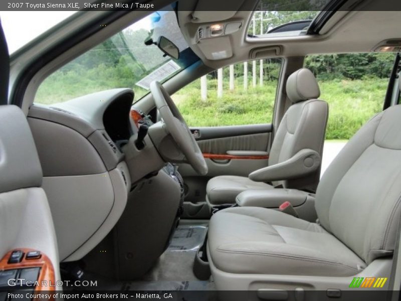 Silver Pine Mica / Taupe 2007 Toyota Sienna XLE