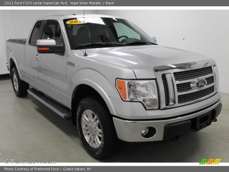 Ingot Silver Metallic / Black 2011 Ford F150 Lariat SuperCab 4x4