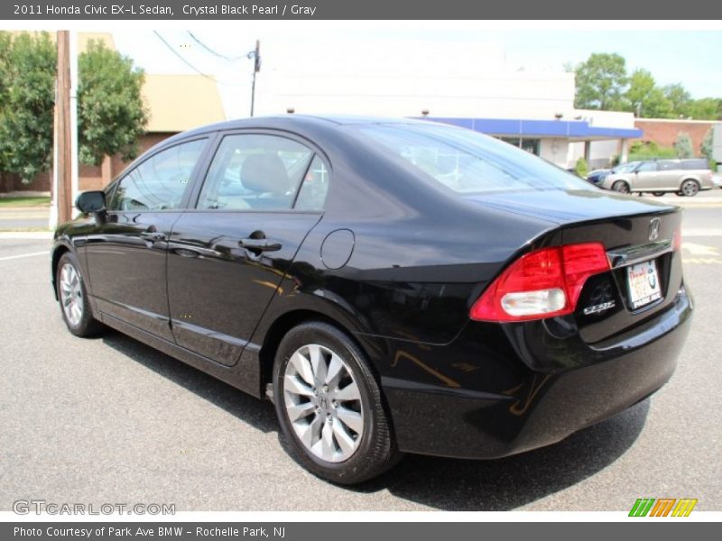 Crystal Black Pearl / Gray 2011 Honda Civic EX-L Sedan