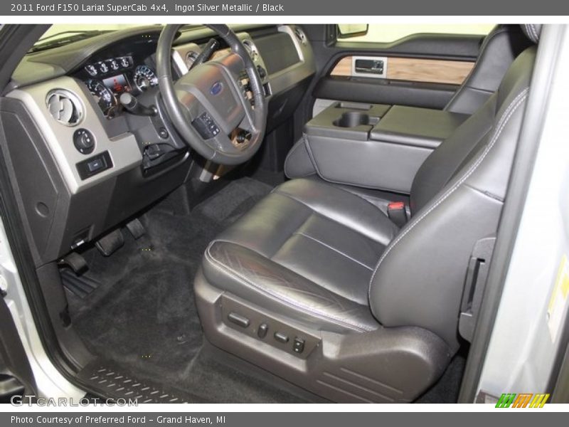 Ingot Silver Metallic / Black 2011 Ford F150 Lariat SuperCab 4x4