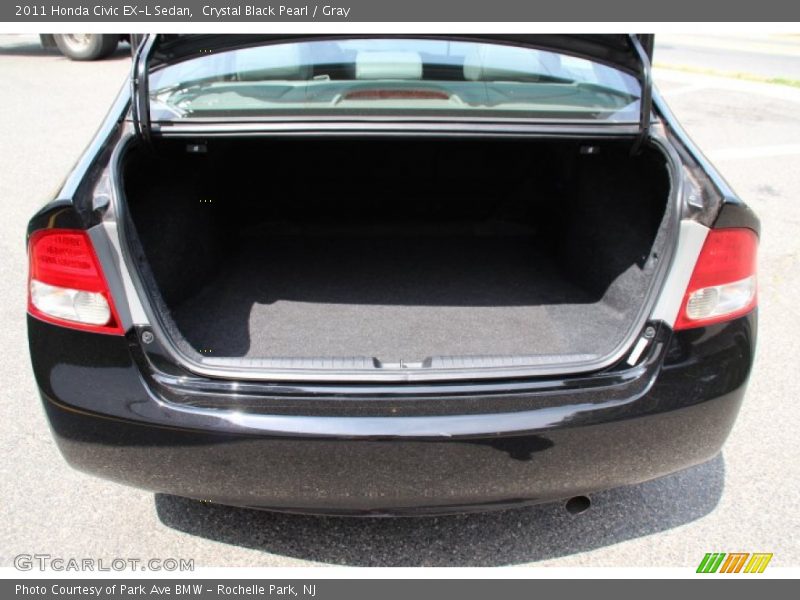 Crystal Black Pearl / Gray 2011 Honda Civic EX-L Sedan