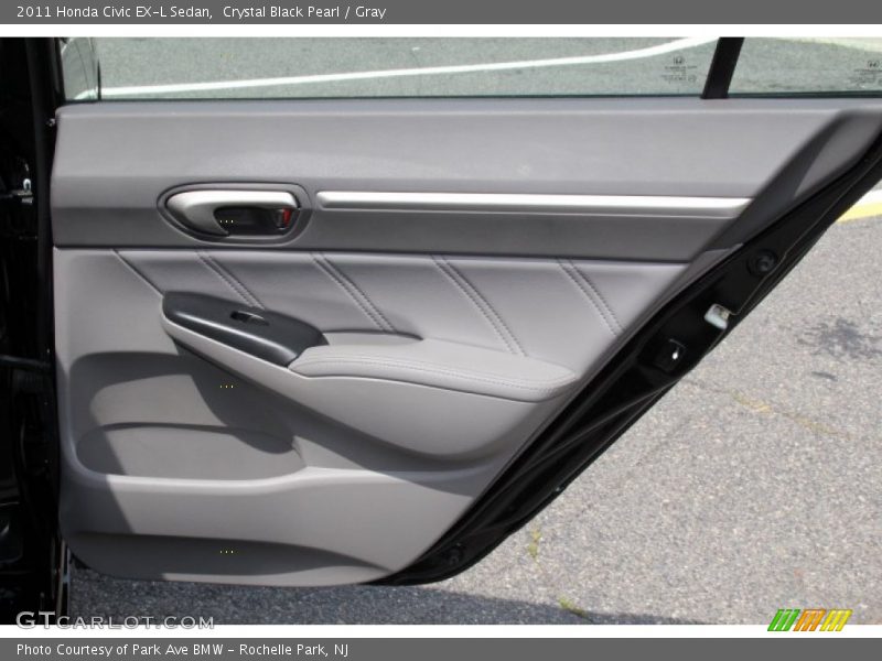 Crystal Black Pearl / Gray 2011 Honda Civic EX-L Sedan