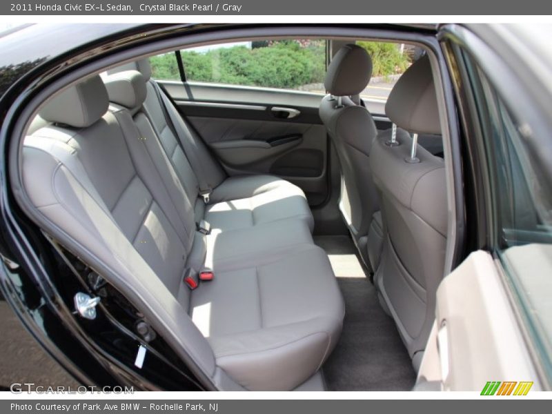 Crystal Black Pearl / Gray 2011 Honda Civic EX-L Sedan