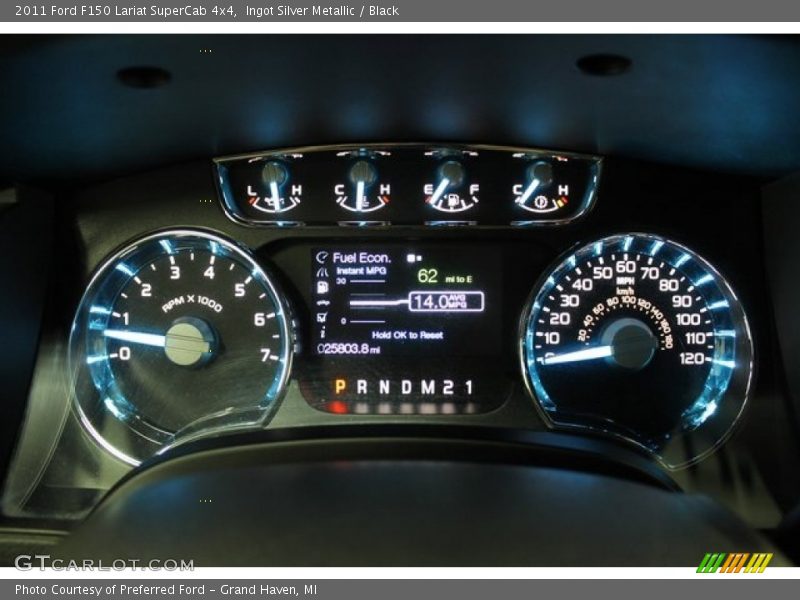 Ingot Silver Metallic / Black 2011 Ford F150 Lariat SuperCab 4x4