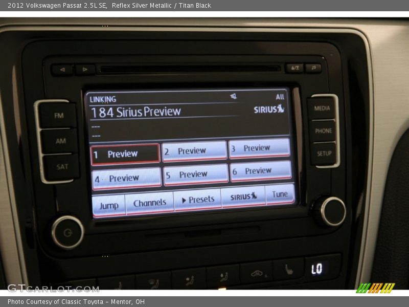 Reflex Silver Metallic / Titan Black 2012 Volkswagen Passat 2.5L SE