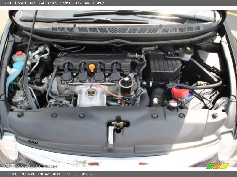 Crystal Black Pearl / Gray 2011 Honda Civic EX-L Sedan