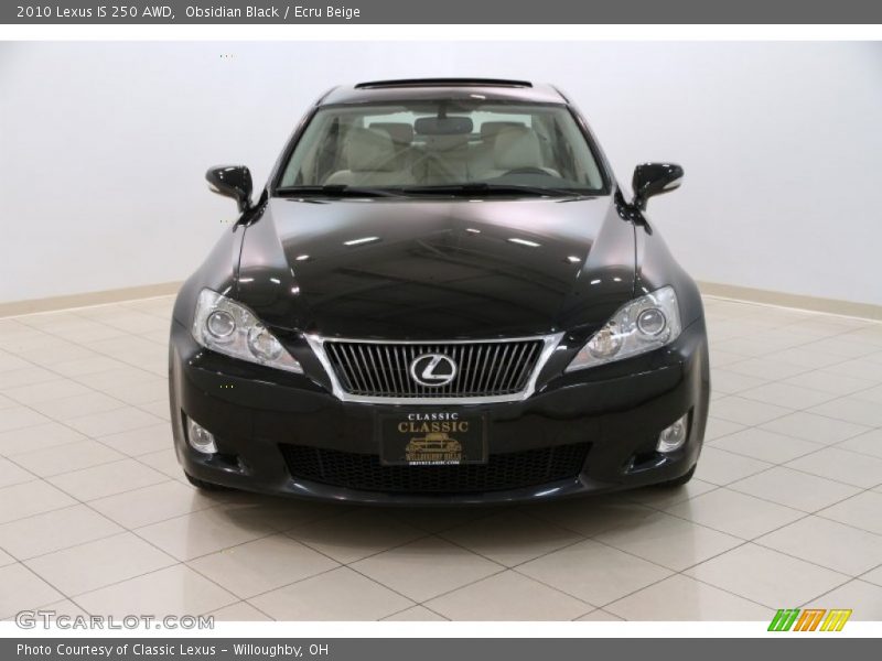 Obsidian Black / Ecru Beige 2010 Lexus IS 250 AWD
