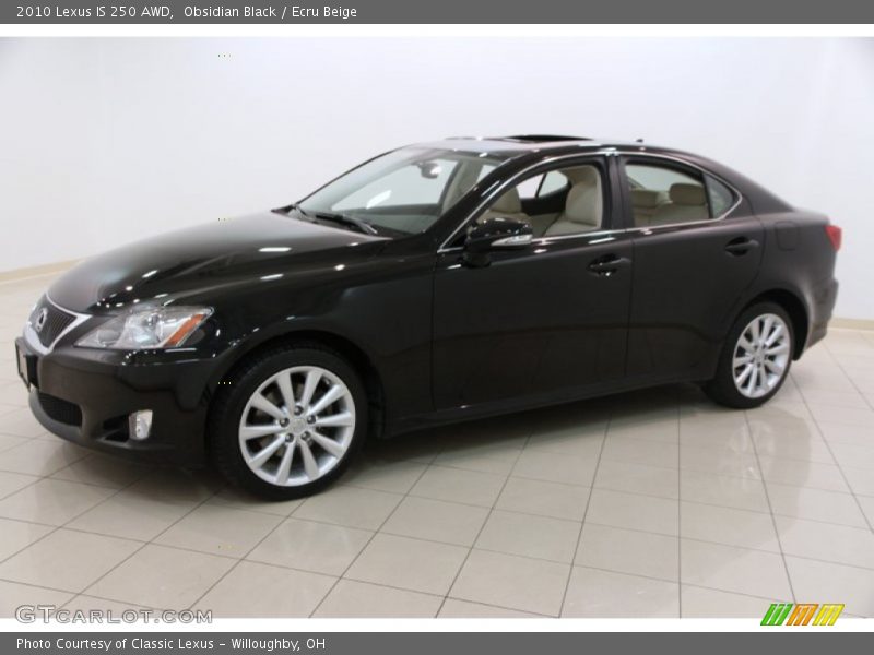 Obsidian Black / Ecru Beige 2010 Lexus IS 250 AWD