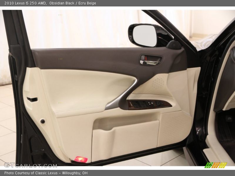 Obsidian Black / Ecru Beige 2010 Lexus IS 250 AWD