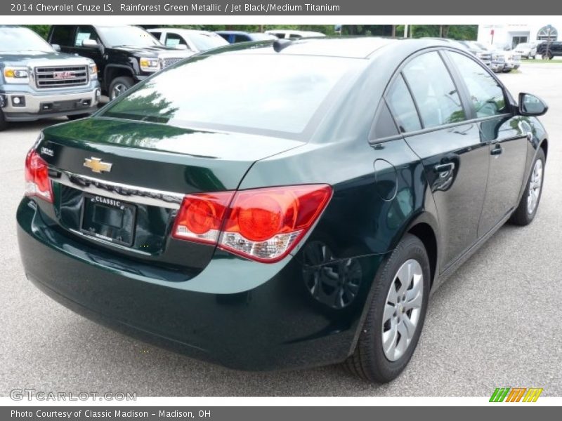 Rainforest Green Metallic / Jet Black/Medium Titanium 2014 Chevrolet Cruze LS