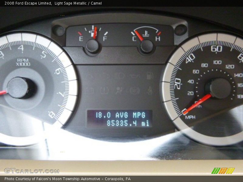 Light Sage Metallic / Camel 2008 Ford Escape Limited