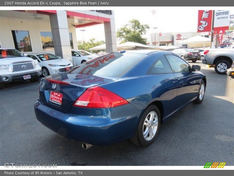 Sapphire Blue Pearl / Ivory 2007 Honda Accord EX-L Coupe