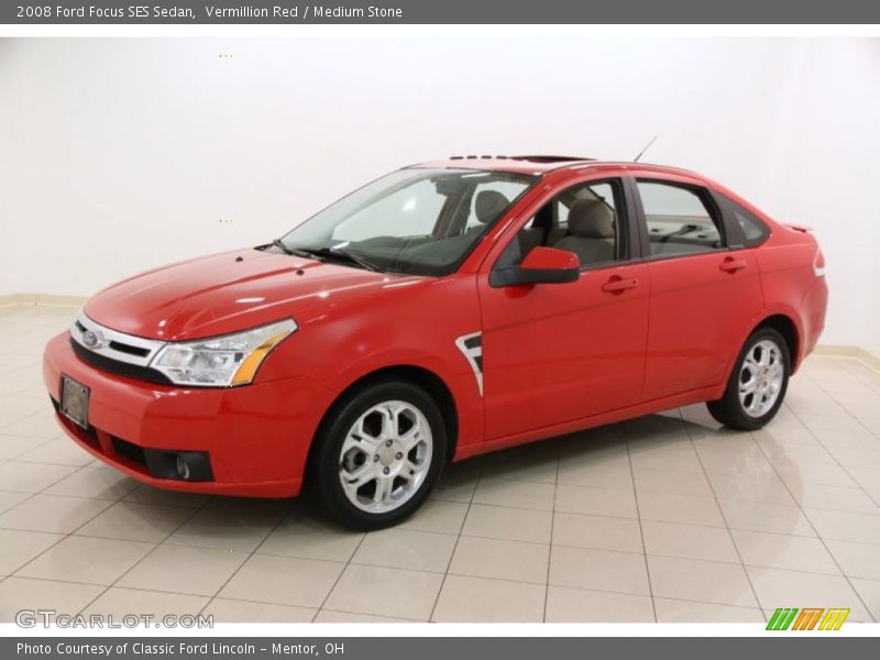 Vermillion Red / Medium Stone 2008 Ford Focus SES Sedan