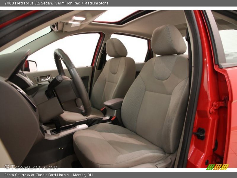 Vermillion Red / Medium Stone 2008 Ford Focus SES Sedan