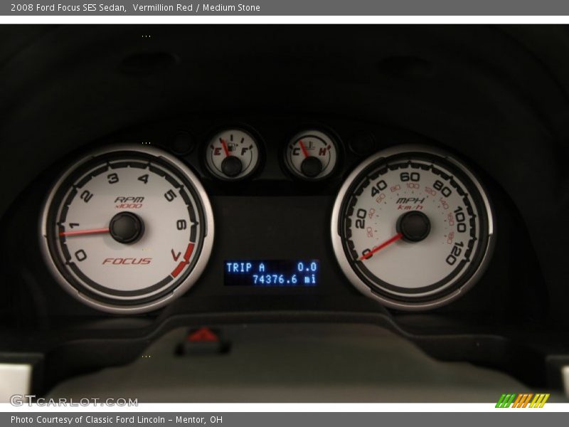 Vermillion Red / Medium Stone 2008 Ford Focus SES Sedan