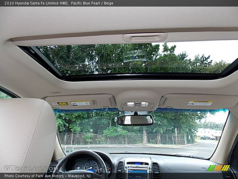 Pacific Blue Pearl / Beige 2010 Hyundai Santa Fe Limited 4WD