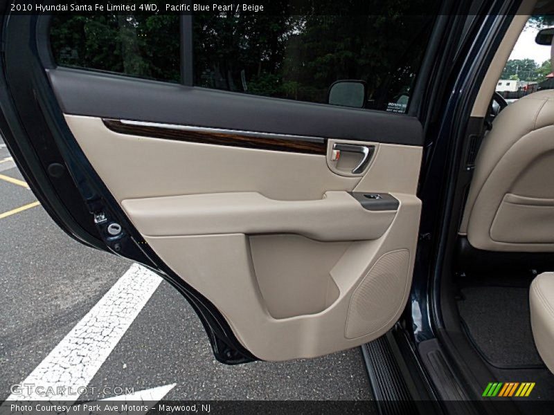 Pacific Blue Pearl / Beige 2010 Hyundai Santa Fe Limited 4WD
