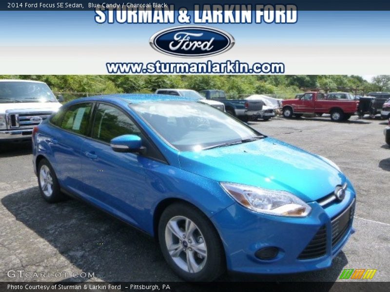 Blue Candy / Charcoal Black 2014 Ford Focus SE Sedan
