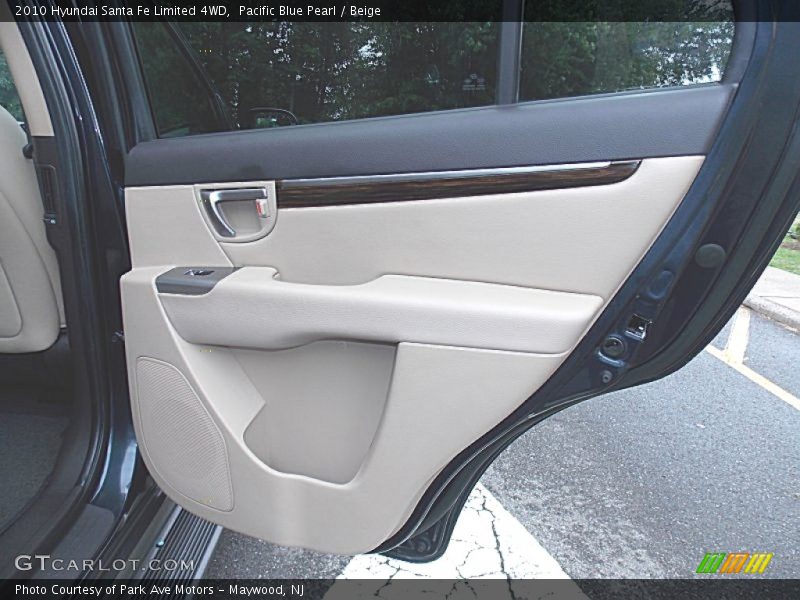 Pacific Blue Pearl / Beige 2010 Hyundai Santa Fe Limited 4WD