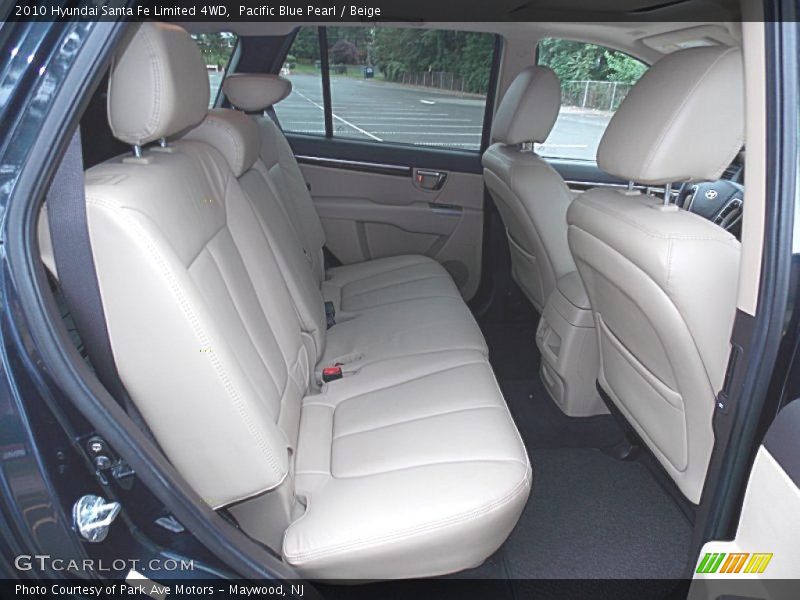 Pacific Blue Pearl / Beige 2010 Hyundai Santa Fe Limited 4WD