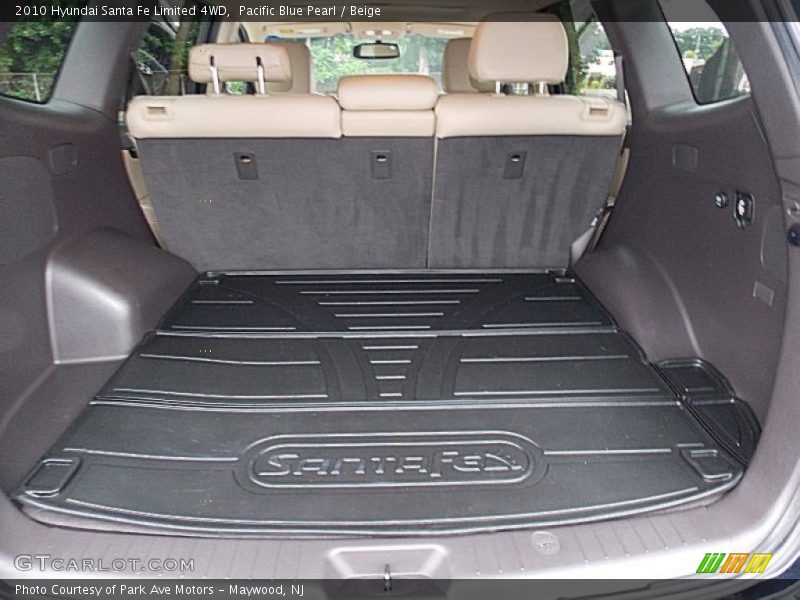 Pacific Blue Pearl / Beige 2010 Hyundai Santa Fe Limited 4WD