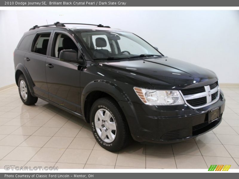 Brilliant Black Crystal Pearl / Dark Slate Gray 2010 Dodge Journey SE