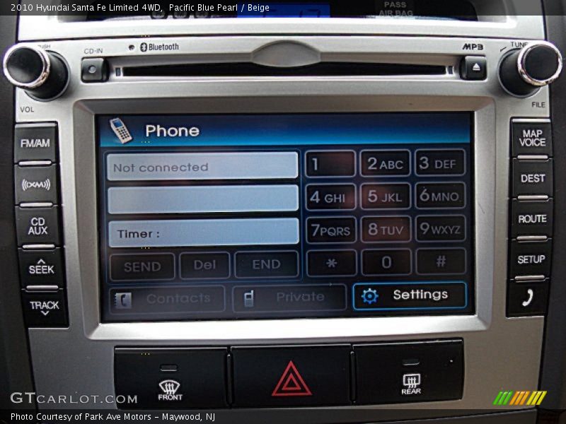 Pacific Blue Pearl / Beige 2010 Hyundai Santa Fe Limited 4WD